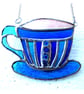 Teacup Stained Glass Suncatcher coffee cup mug 016