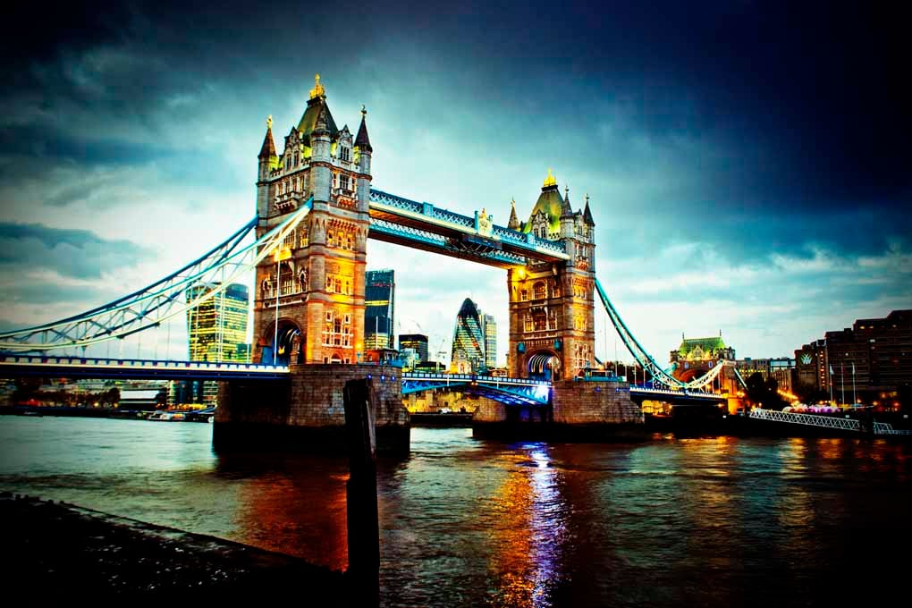 Tower Bridge River Thames England UK 18"x12" Print