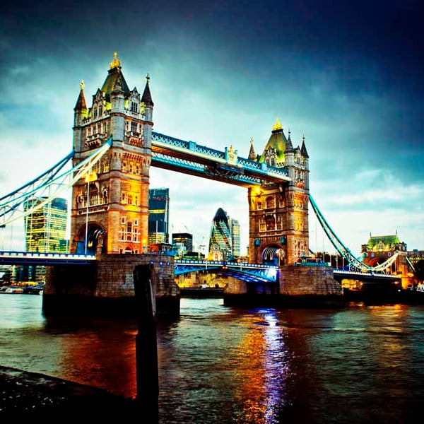 Tower Bridge River Thames England UK 18"x12" Print