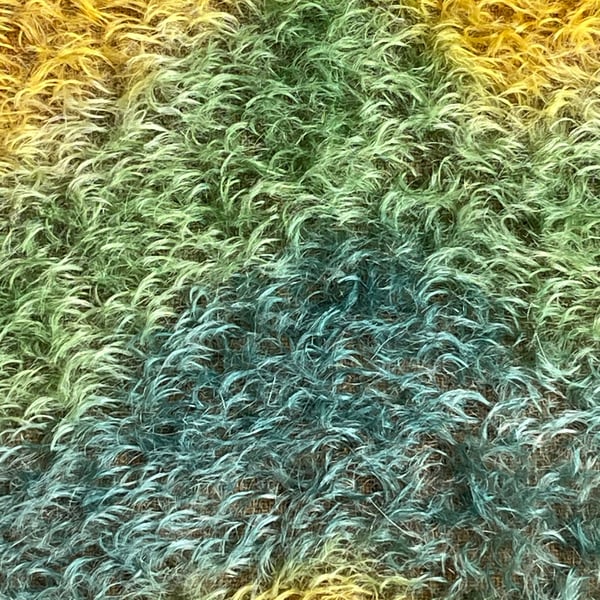 Hand dyed Helmbold mohair fur fabric "Nott" on Coffee Whip