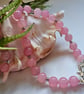 Pink Quartz Designer Silver Plated Necklace. ONE OFF - Image 4