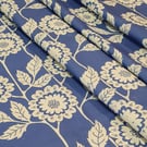 'Cecilia' Floral Fabric in blue