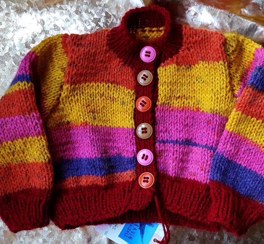 Sunny Striped Baby Cardigan