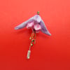 PINK & MAUVE FUCHSIA PIN,Brooch,Wedding Corsage,Lapel Pin,HANDMADE,HAND PAINTED 