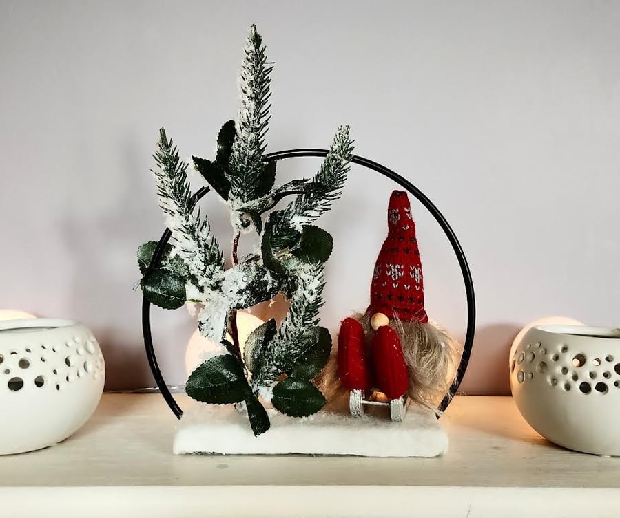 Christmas Gnome Table Centerpiece