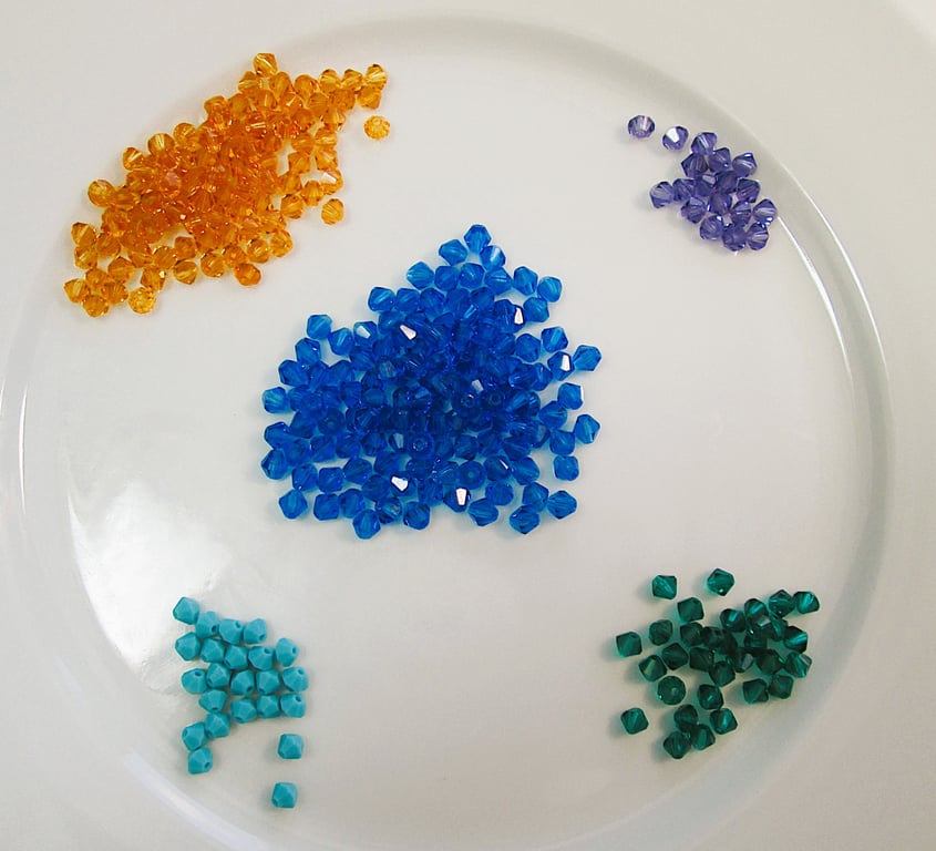 Destash 4mm czech glass bicone beads