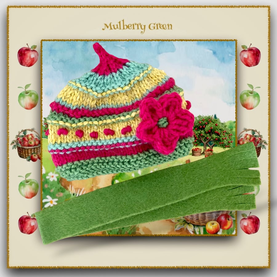 Apple Harvest Hat and Scarf Set