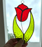 Stained Glass Tulip Suncatcher Handmade Hanging Decoration  - Image 6