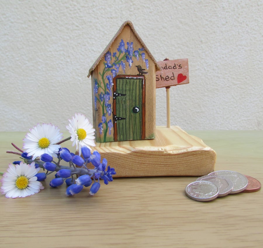 Wooden Grandads Shed on a base 