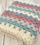 Multicoloured Crochet Infinity Scarf - Handmade - Gifts for Her - Granny Stripe - Image 7