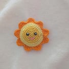 Crochet Sunny Smile Pin 