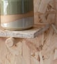 Table Top OSB Pegboard with a Curved Top, includes Feet, Shelving and Pegs - Image 2
