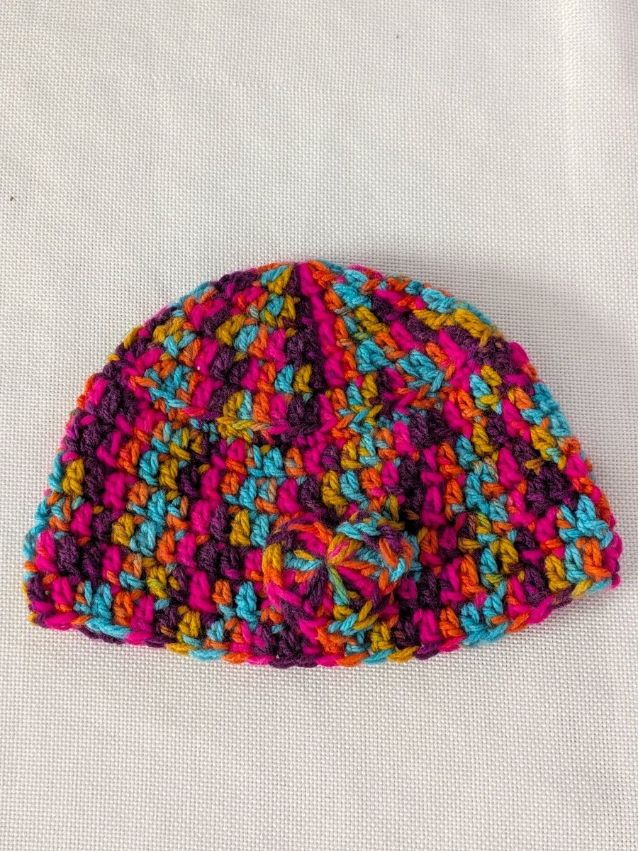 Newborn hat with heart