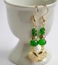 Handmade Gold Snowflake Festive Earrings - Image 3