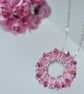 Pink Wheel Pendant with Crystals - Image 3