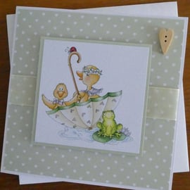 Sale - Ducks in Umbrella Card
