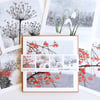 Winter Garden Greeting Cards pack of 4 blank illustrated cards