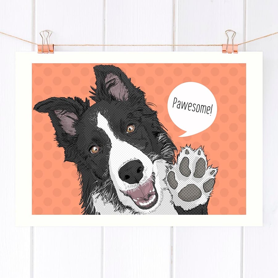 Border collie gift, Dog art Collie gifts, Funny border collie gift, Dog gift