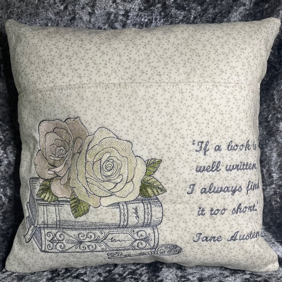 Jane Austen Quote Reading Pillow