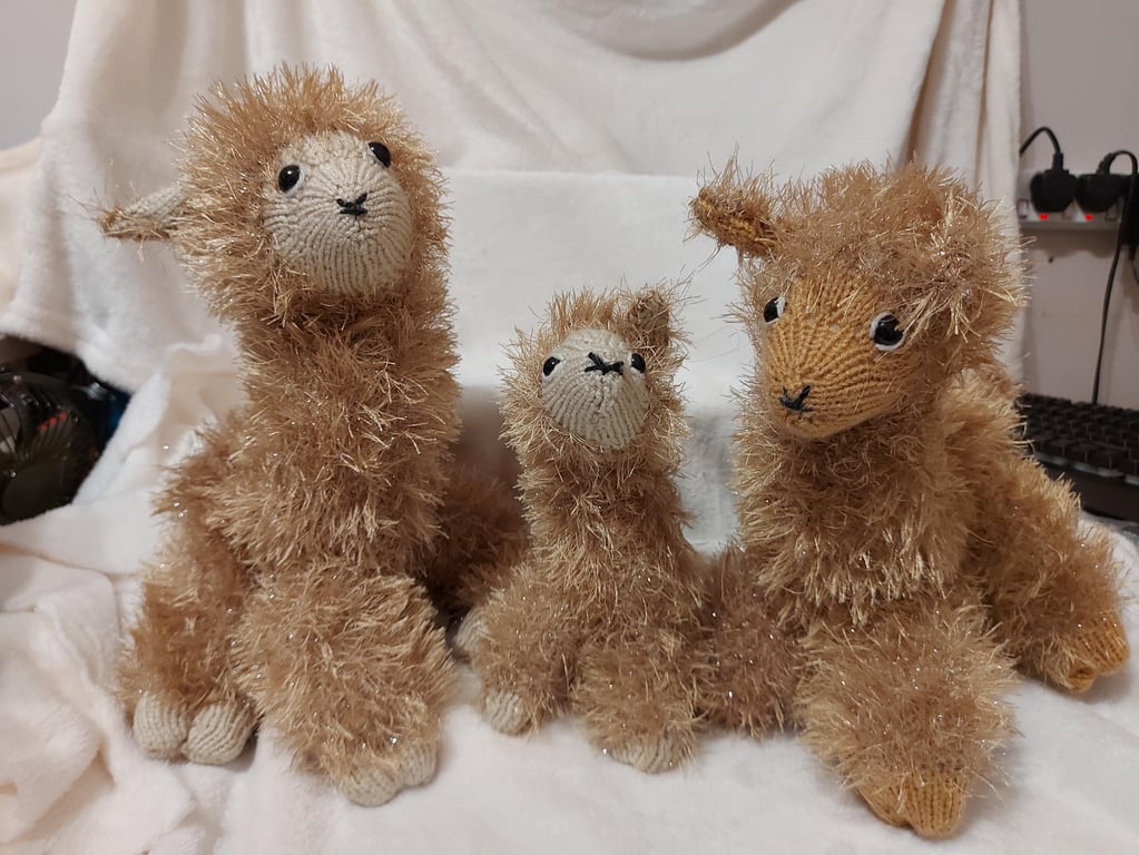 Hand knitted Alpaca toys