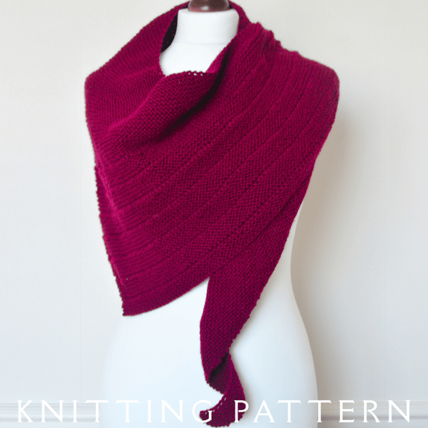 The Elowen Shawl Knitting Pattern PDF Version By Email