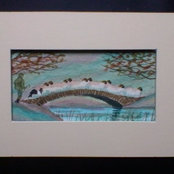 Sheep Landscape, Original Watercolour