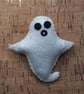 Ghost, White Felt Brooch - Image 1