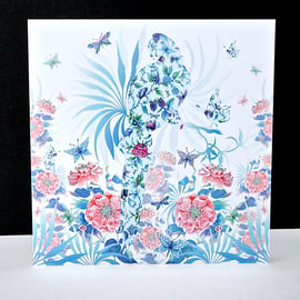Exotic Chintz Parrot Card