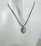 Rustic Silver and Pearl Necklace or Wrap Bracelet on Waxed Cord - Image 7