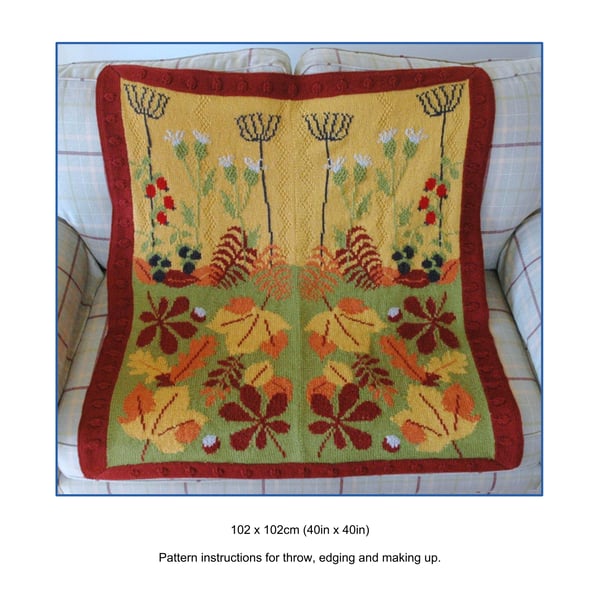 Autumn Throw PDF Knitting Pattern