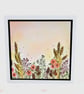 Blank handpainted card, original art, wildflower, birthday   - Image 3