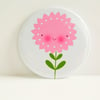 Pink Flower Pocket Mirror