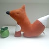 Sweet Woodland Fox, a Friendly Soft Toy in Cuddly Rust Fleece 