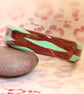 Designer Bangle - Curvey Interweave Pattern - Polymer Clay Chunky Bangle - Image 2