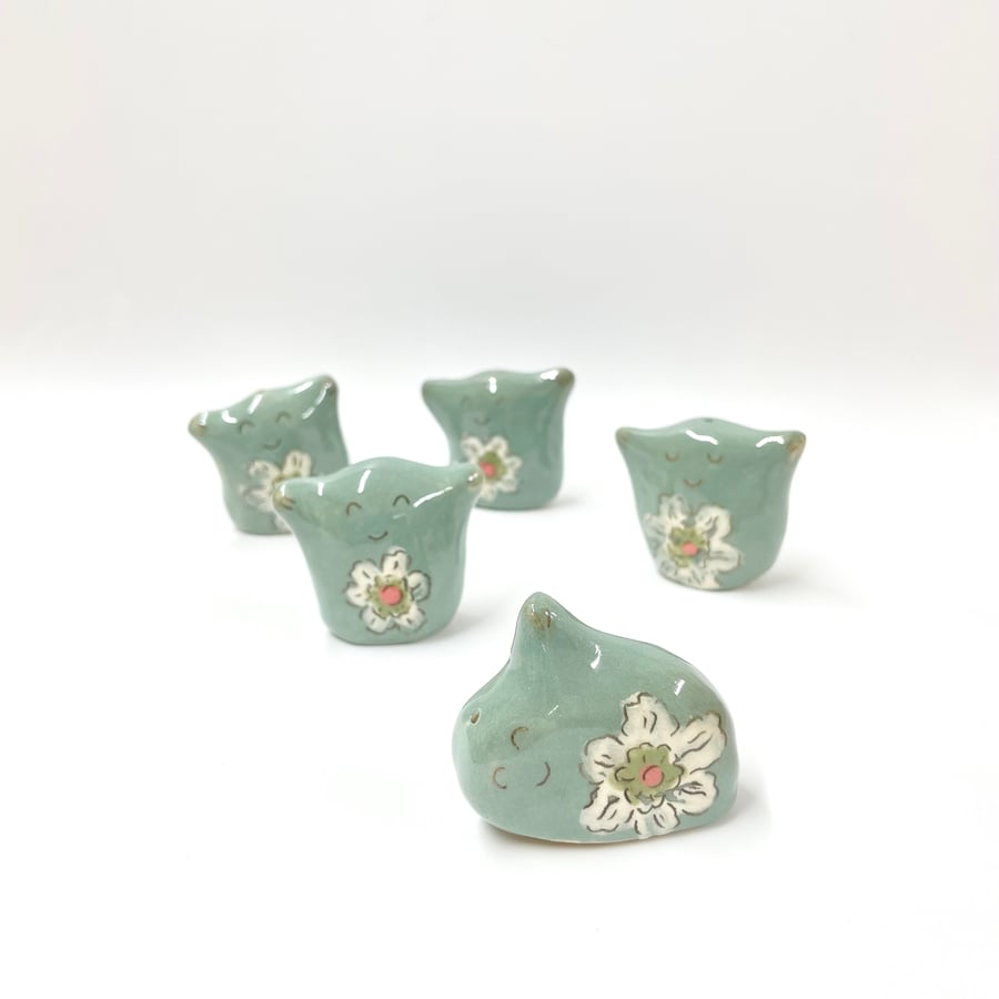 Hug Nugget Ceramic Pocket Pebble Love Affirmation Thinking of You Gift Blue