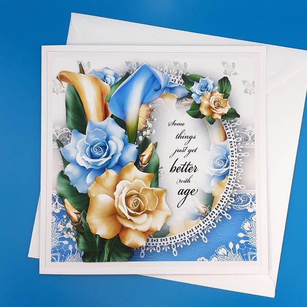 Birthday Card For Her,Decoupage 