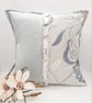 Embroidered pastel green envelope cushion cover.   - Image 1