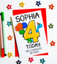 Personalised Birthday Card 4 Today Have a Roarsome Birthday with cute dinosaurs - Image 9