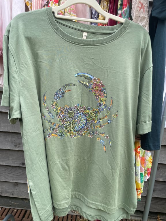 Floral Crab T Shirt 12