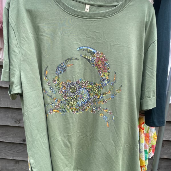 Floral Crab T Shirt 12