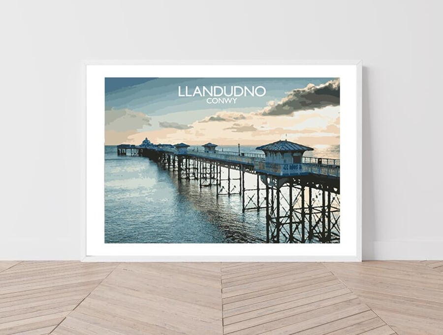 Llandudno, North Wales Art Print Travel Poster Railway Poster Salty Seas Origina