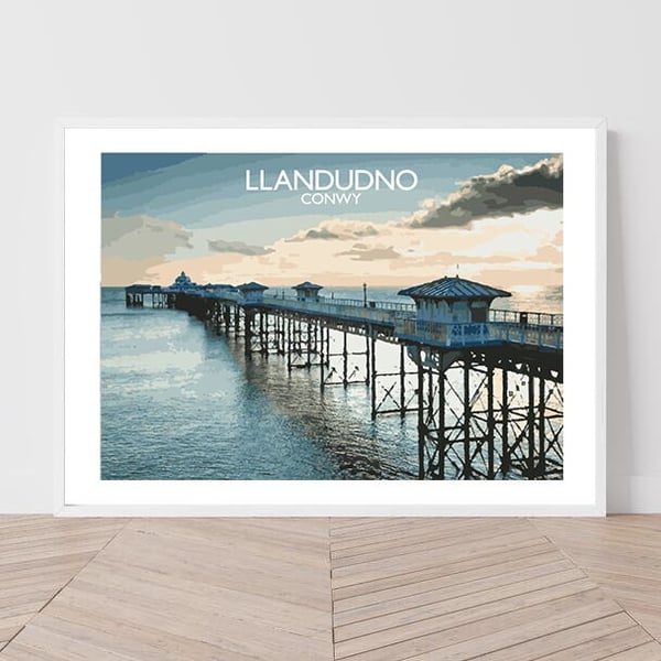 Llandudno, North Wales Art Print Travel Poster Railway Poster Salty Seas Origina