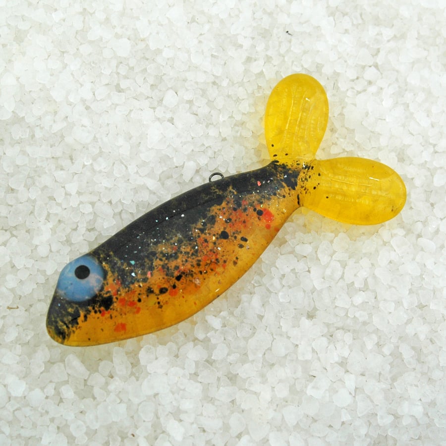 Fused Glass Goldfish Decoration
