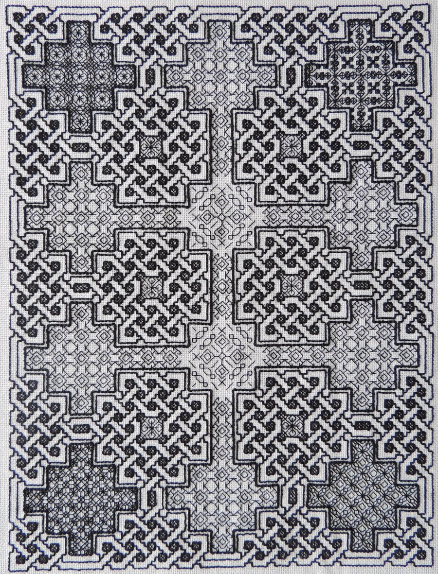 Celtic Blackwork embroidery pattern - blackwork pattern - blackwork PDF