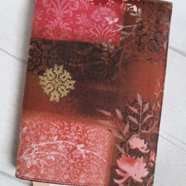 A6 Chocolate & Pink Collage Reusable Notebook Cover