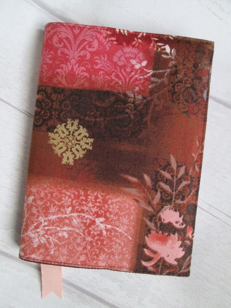 A6 Chocolate & Pink Collage Reusable Notebook Cover, A6 Notebook