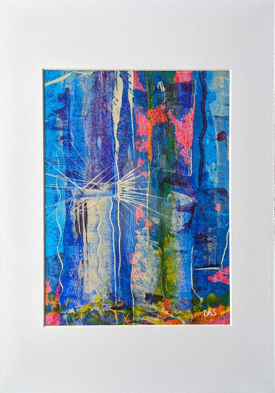 Abstract Acrylic Painting on Paper
