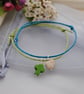 Friendship Bracelets-TWO Turquoise & Lime Set - Image 2
