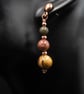  Picasso jasper and copper gemstone handmade drop earrings , Pisces jewelry - Image 2