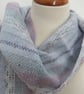 Grey and Purple Handwoven Scrap Scarf - Image 2